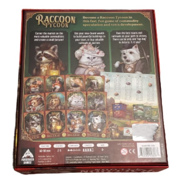 Forbidden Games 2019 Racoon Tycoon Strategy Board Game 8+ 2-5 Players - Picture 2 of 11